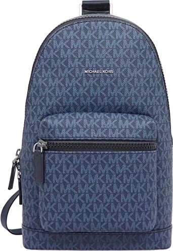 Leather backpack Michael Kors Blue in Leather - 31840991
