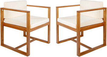 Hokku Designs Simplistic Modern Outdoor or Indoor Dining ChairsPerfect for PatiosBalconiesDining RoomSet of 2