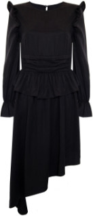 Jovonna London Black Windmill Asymmetrical Dress - UK10 - Black