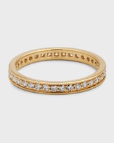 Thumbnail for your product : Neiman Marcus Diamonds Channel-Set Diamond Eternity Band Ring in 18K Yellow Gold, Size 7
