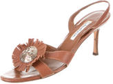 Thumbnail for your product : Oscar de la Renta Fringe-Accented Sandals
