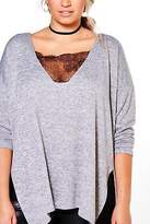 Thumbnail for your product : boohoo Womens Plus Kerry Lace Detail Jumper