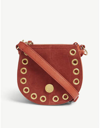 See by Chloe Ladies Red Modern Kriss Suede And Leather Cross-Body Bag