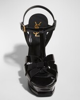 Thumbnail for your product : Saint Laurent Tribute Patent Platform Sandals