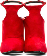 Thumbnail for your product : Giuseppe Zanotti Red Suede Ankle Strap Yvette Heels