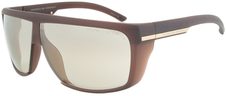 Dark Chocolate & Gray Rectangular Sunglasses