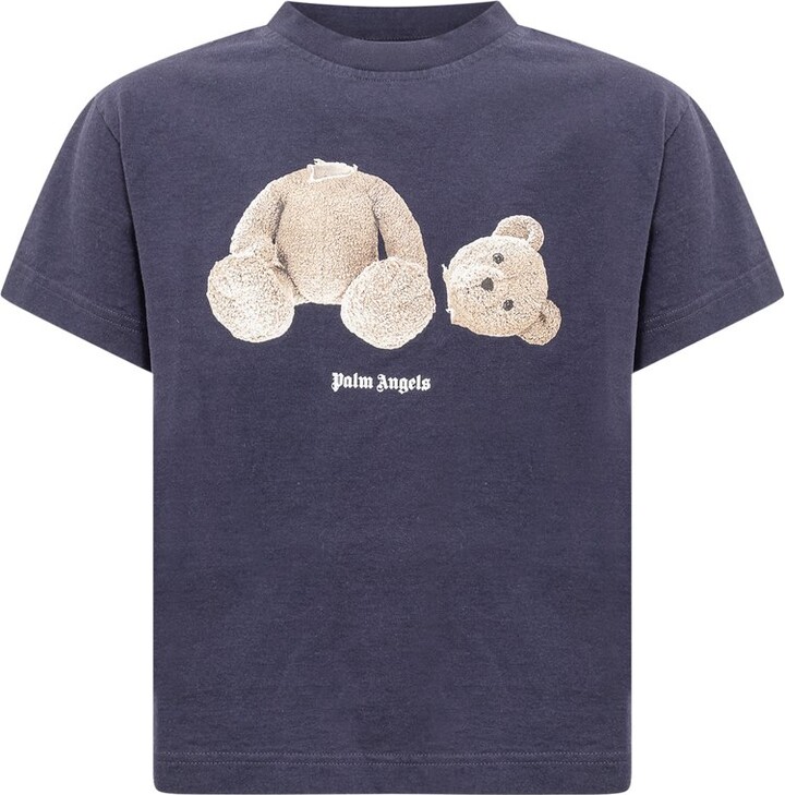 Palm Angels Kids Logo Teddy Crewneck T-Shirt - ShopStyle Boys' Tees