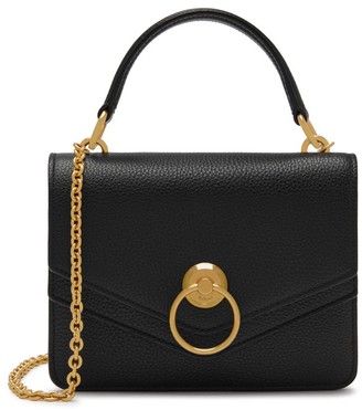 Mulberry Small Harlow Satchel Black Small Classic Grain