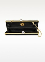 Thumbnail for your product : Love Moschino Black and Gold Velvet Clutch