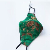 Thumbnail for your product : Quillattire - Green Floral Jacquard Face Mask