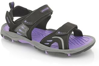Dunlop Black/purple rip-tape fastening raft sandals