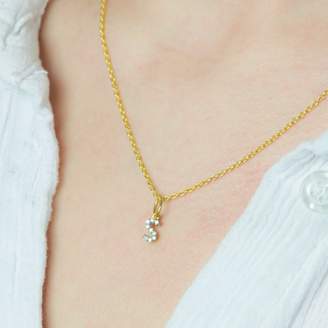 Sharon Mills London Monogram Mini Diamond Necklace G
