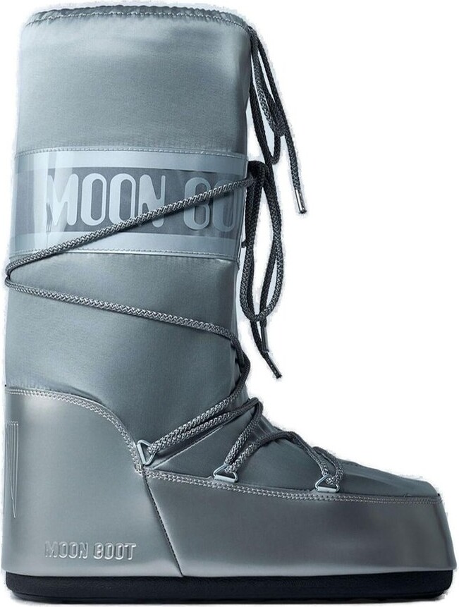 Moon Boot Icon Glance Satin Lace-Up Snow Boots