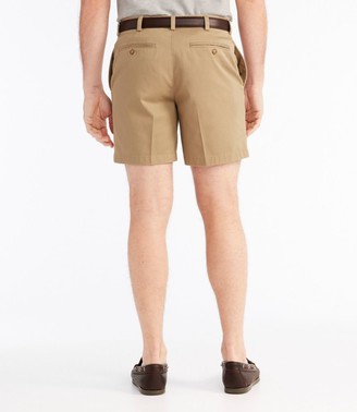 L.L. Bean Men's Wrinkle-Free Double L Chino Shorts, Classic Fit Plain Front 6''