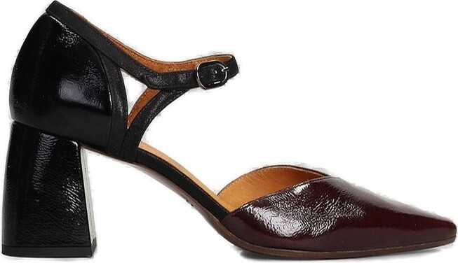 Chie Mihara Abanon Block Heel Pointed Toe Pumps