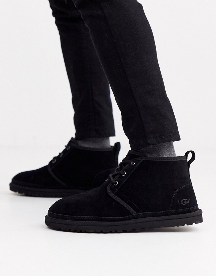 black suede ugg style boots