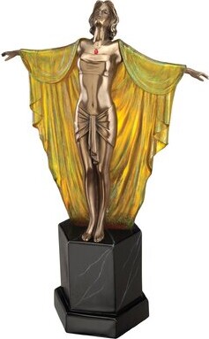 Design Toscano Majestic Maiden Art Deco Illuminated Sculpture