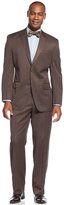 Thumbnail for your product : Sean John Peak Lapel Brown Sharkskin Suit