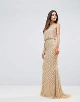 Thumbnail for your product : Forever Unique All Over Embellished Maxi Dress With Drape Back