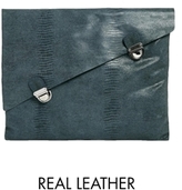 Thumbnail for your product : ASOS Leather Asymmetric Clutch Bag with Double Lock