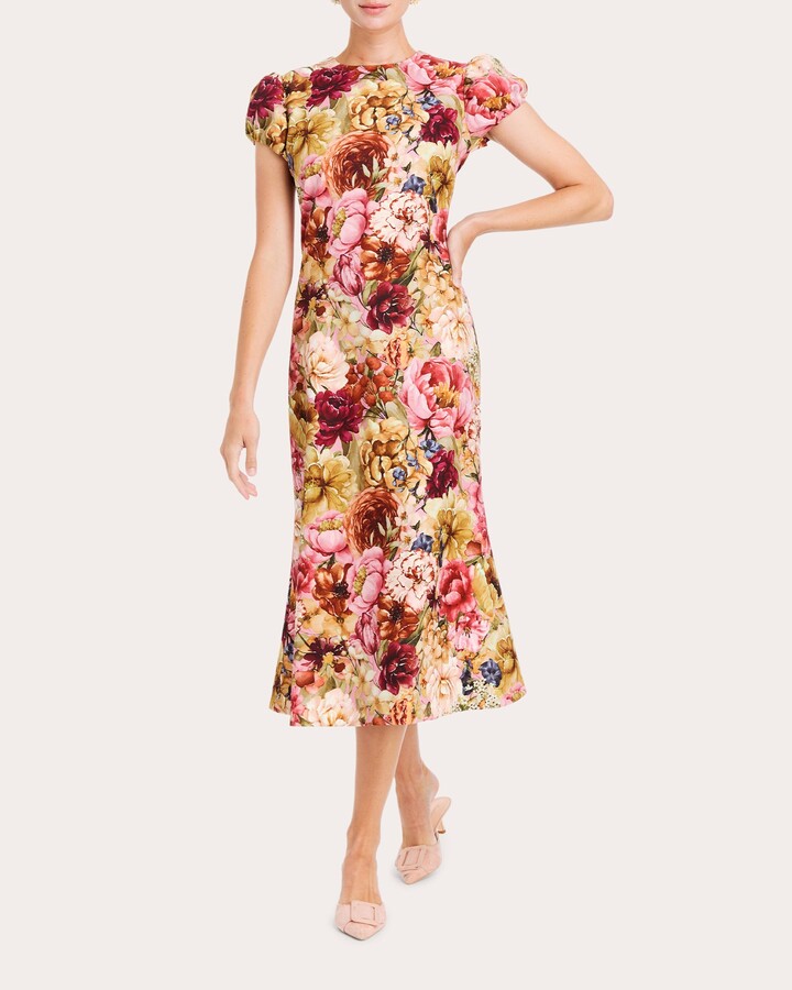 Mestiza Perla Floral Crepe Midi Dress