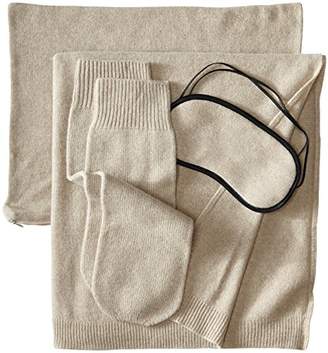 Sofia Cashmere 100% Cashmere Jersey Travel Set with Blanket
