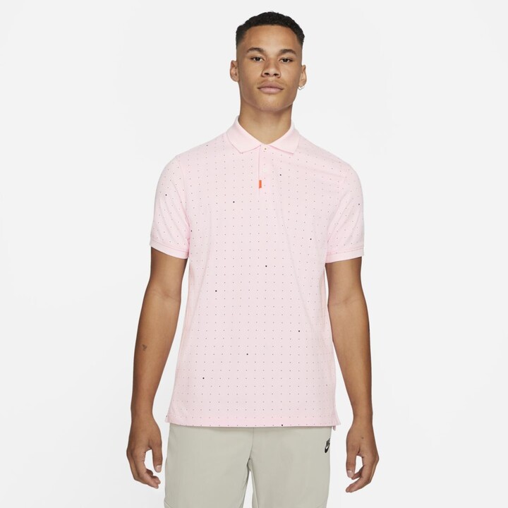 pink nike polo