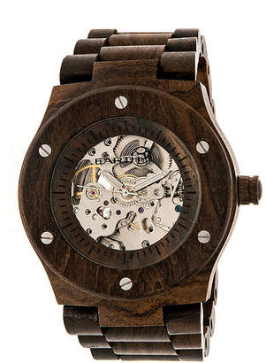 Earth Wood Grand Mesa Automatic Dark Brown Bracelet Watch ETHEW3102