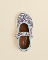 Thumbnail for your product : Toms Girls' Floral Print Mary Jane Flats - Baby, Walker, Toddler