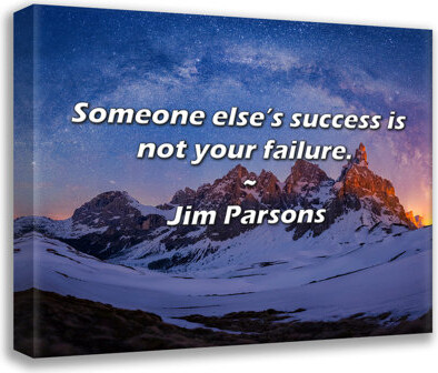 Astoria Grand Artsy Quote "Someone else’s success is not your failure." By Jim Parsons Gallery Wrapped Canvas