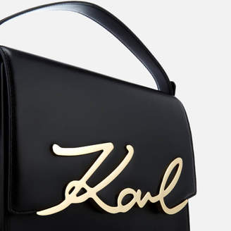 Karl Lagerfeld Paris Women's Signature Big Shoulder Bag - Black