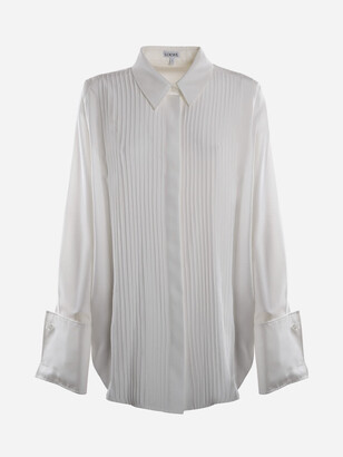 Pleated Silk Shirt | Shop the world's largest collection of fashion 