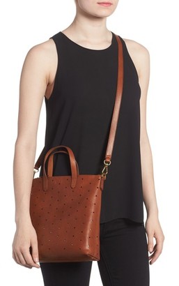 Madewell Mini Transport Perforated Leather Crossbody Bag - Brown