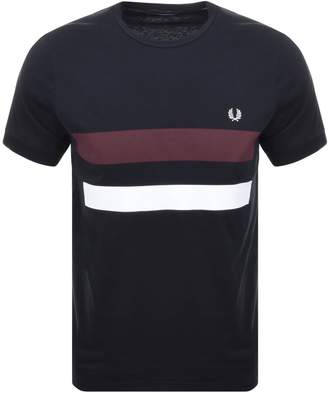 Fred Perry Crew Neck Bold Tipped T Shirt Navy