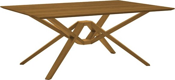 Copeland Furniture Exeter Fixed Top Table in Brown Size: 48\