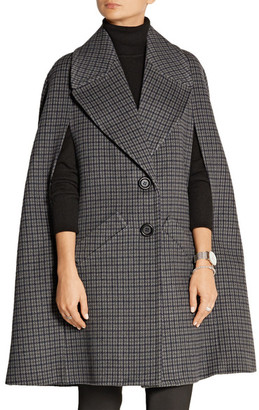 Michael Kors Collection Houndstooth Melton Wool Cape