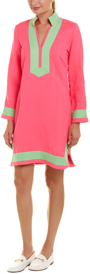 linen blend tunic dress