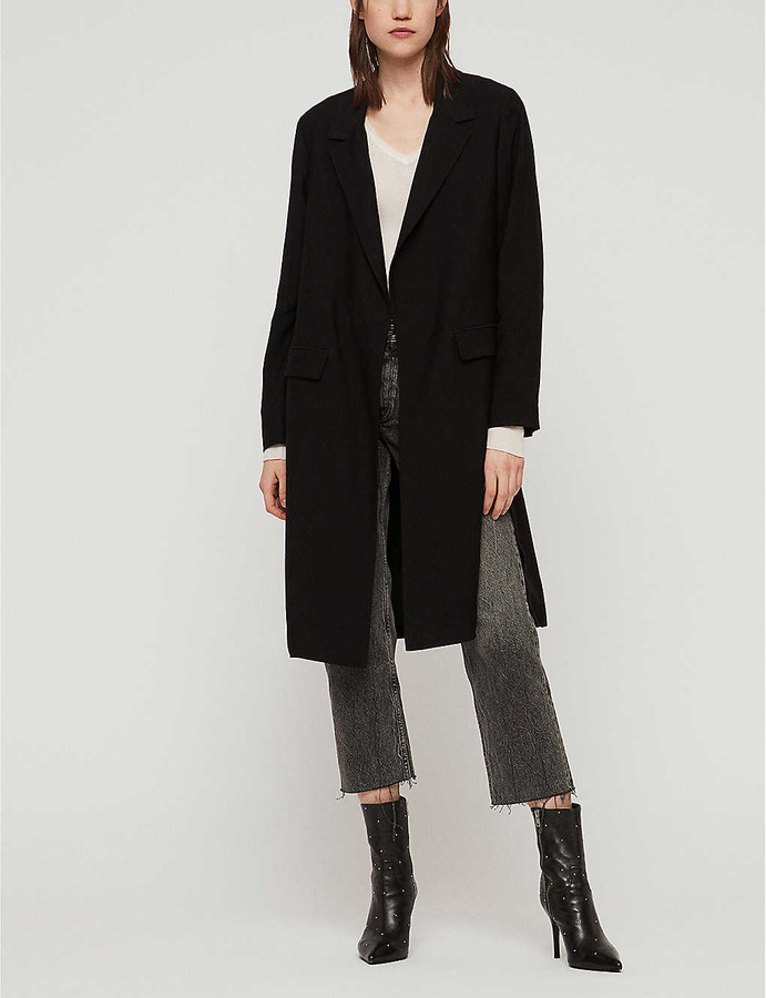 crepe duster coat