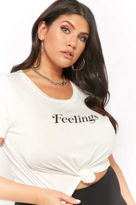 Forever 21 Plus Size Knot-Front Graphic Tee
