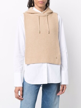 Sandro Knitted Hooded Snood