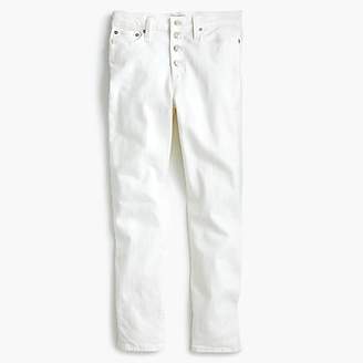 Fly London 9" High-Rise Toothpick Jean In White With Button Fly