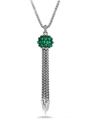 David Yurman Osetra Tassel Necklace with Green Onyx
