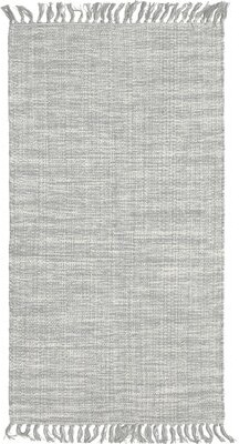 French Connection Yoshi Hand-Knotted Cotton Light Gray Area Rug