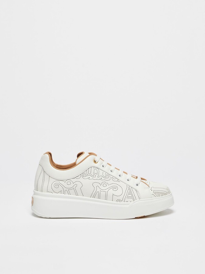 Max Mara Leather sneakers - ShopStyle