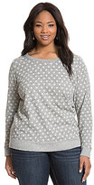 Thumbnail for your product : Lane Bryant Polka dot jacquard sweatshirt