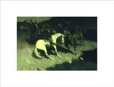 Canora Grey Fired On by Frederic Remington -Framed Giclee Print