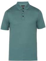 Thumbnail for your product : Giorgio Armani Fine Knit Virgin Wool Polo Shirt - Mens - Blue