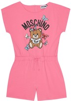 Thumbnail for your product : MOSCHINO BAMBINO Logo stretch-cotton playsuit