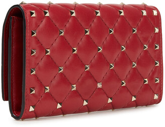 Valentino Garavani Rockstud Spike Quilted Leather Wallet