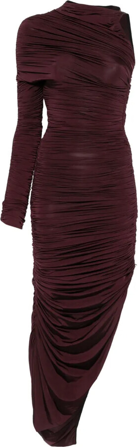 Thierry Mugler Asymmetric Draped Maxi Dress